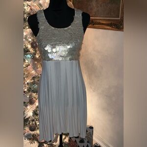 Y2K vintage LaRok Cream Sequin Maxi Dress